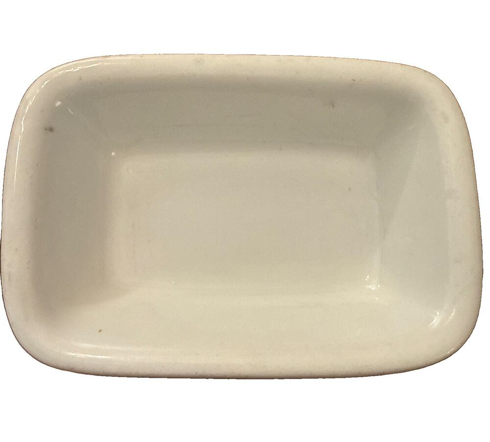 Antique Charles Meakin England Ironstone China Small Rectangular Bowl 6.25 X 4.2
